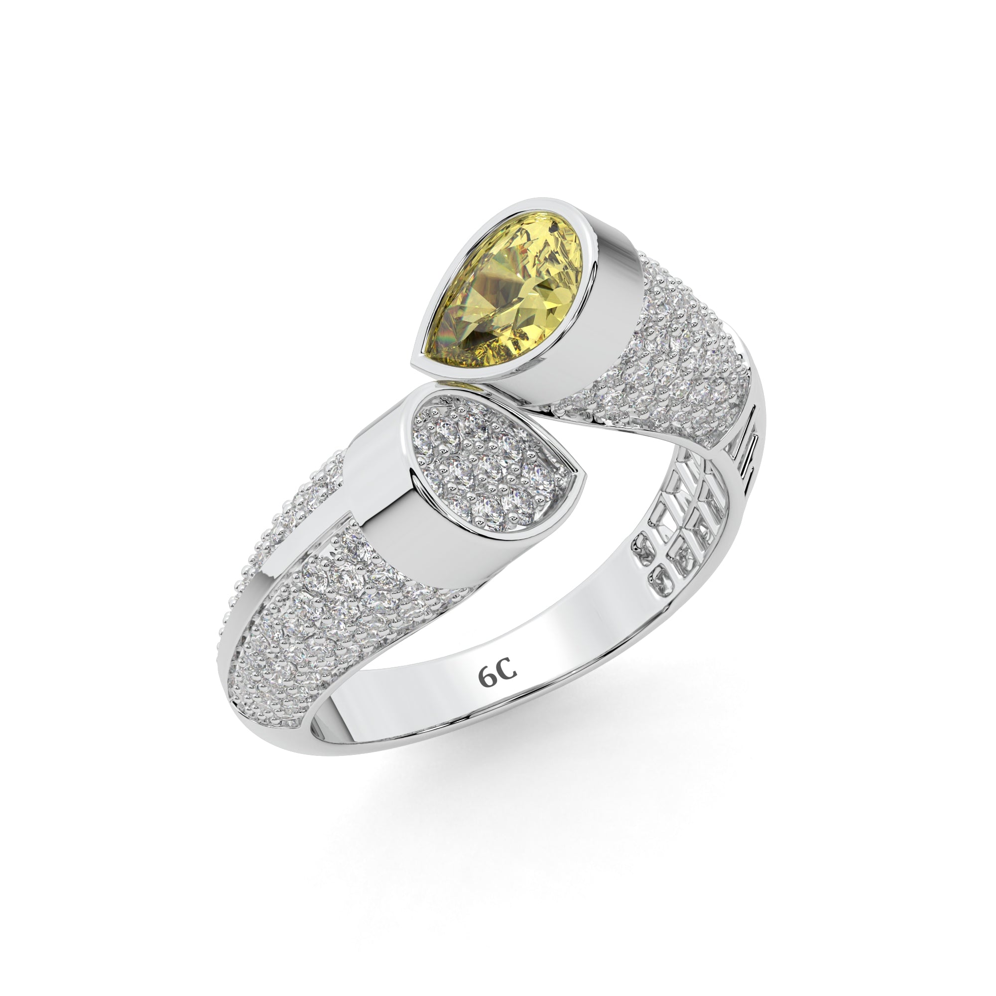 Luminous Teardrop Diamond Ring