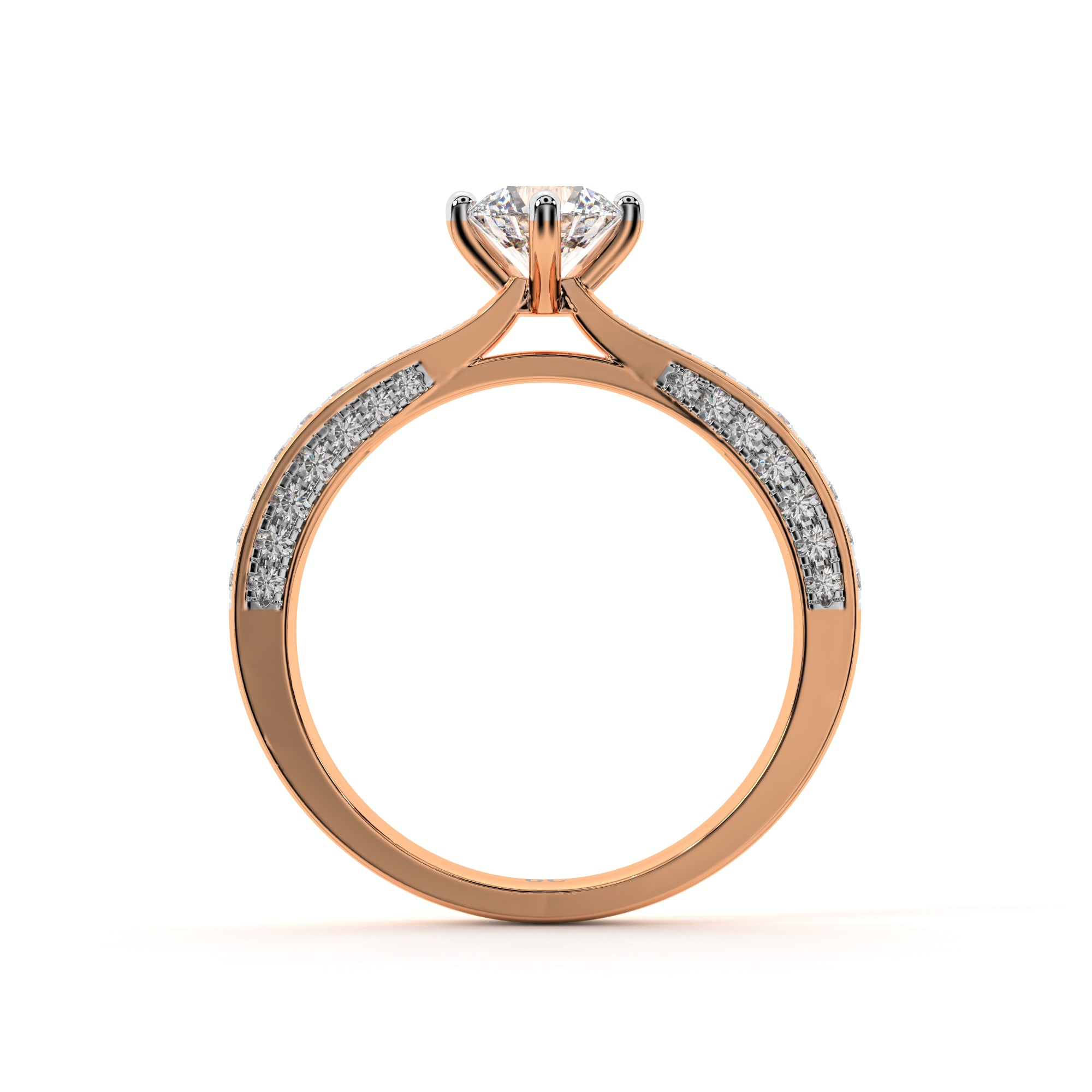 The 6C Dazzling Surroundings Solitaire Ring