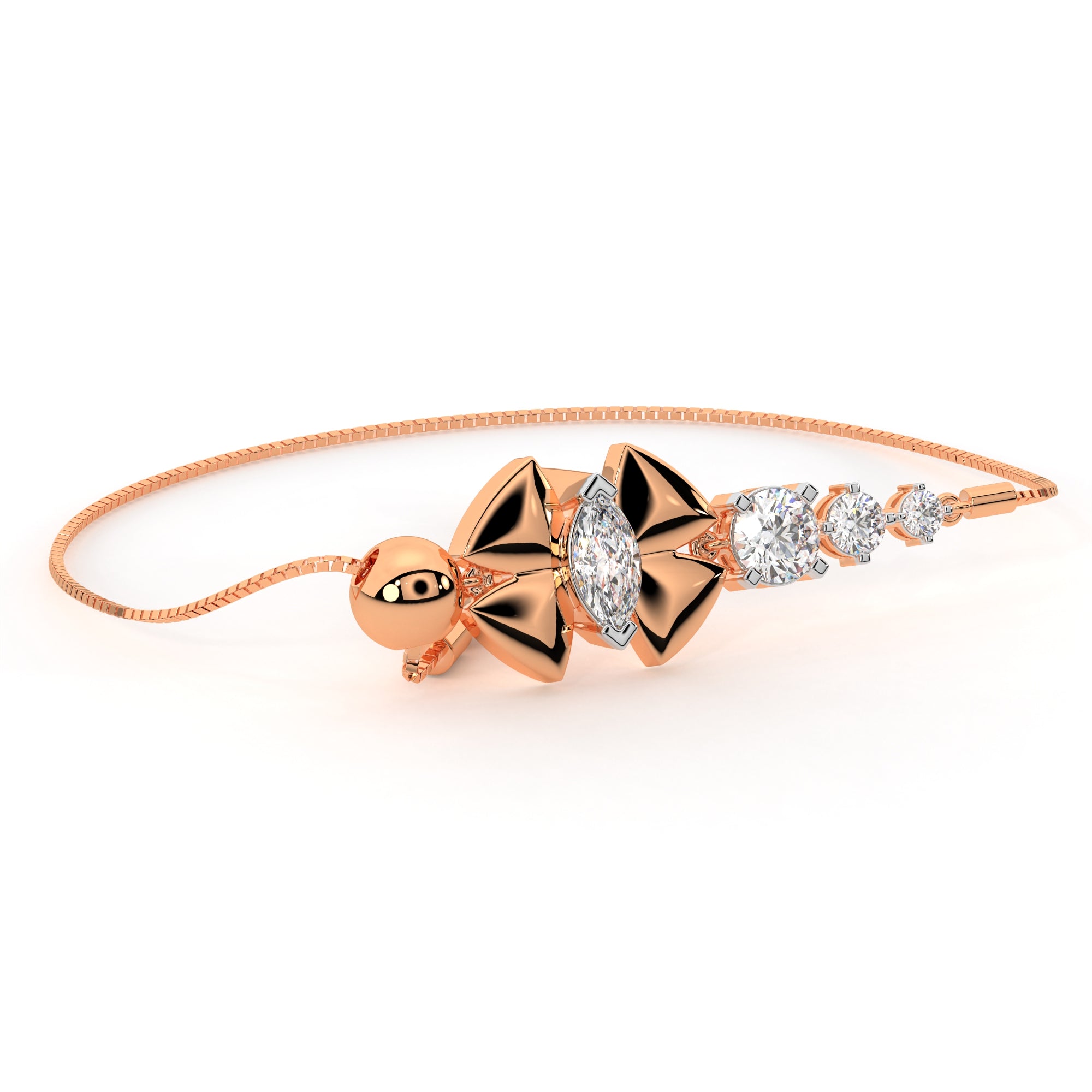 Transforming Butterfly Diamond Bracelet (Rose Gold)