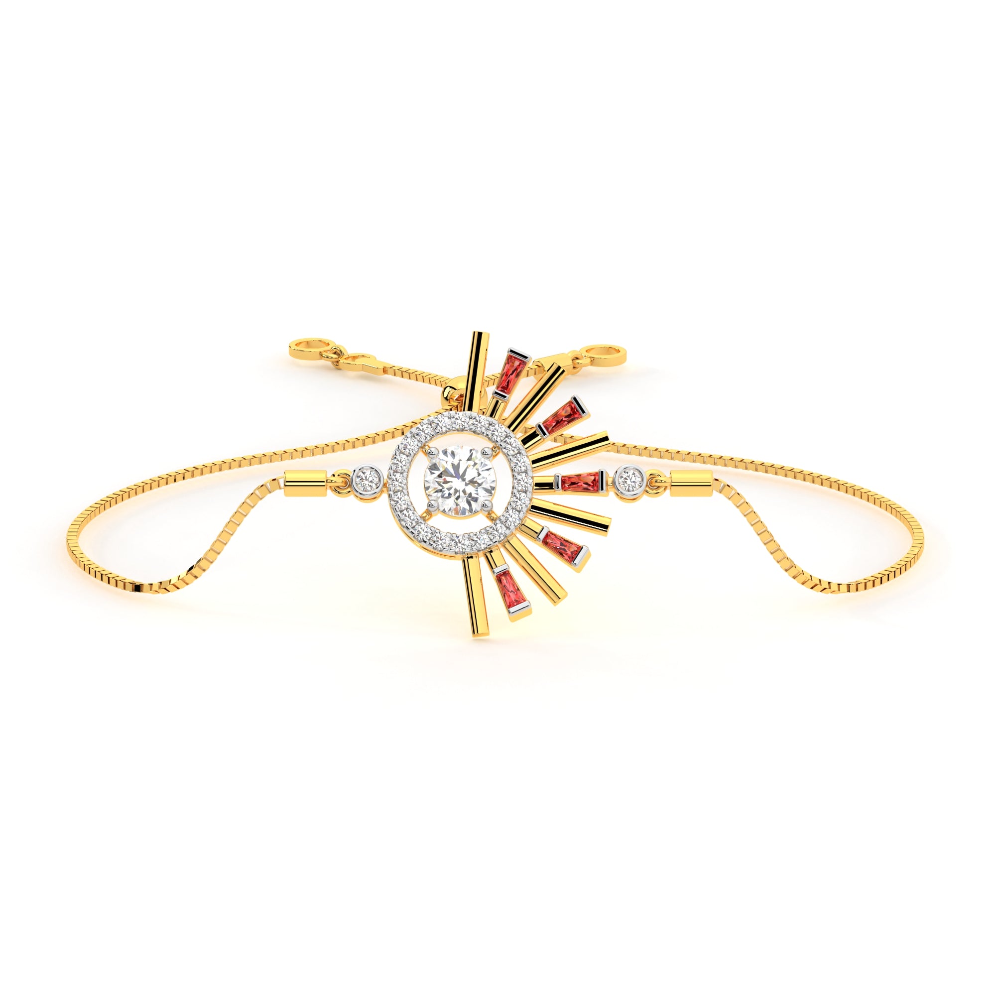 Halo Sunshine Diamond Bracelet