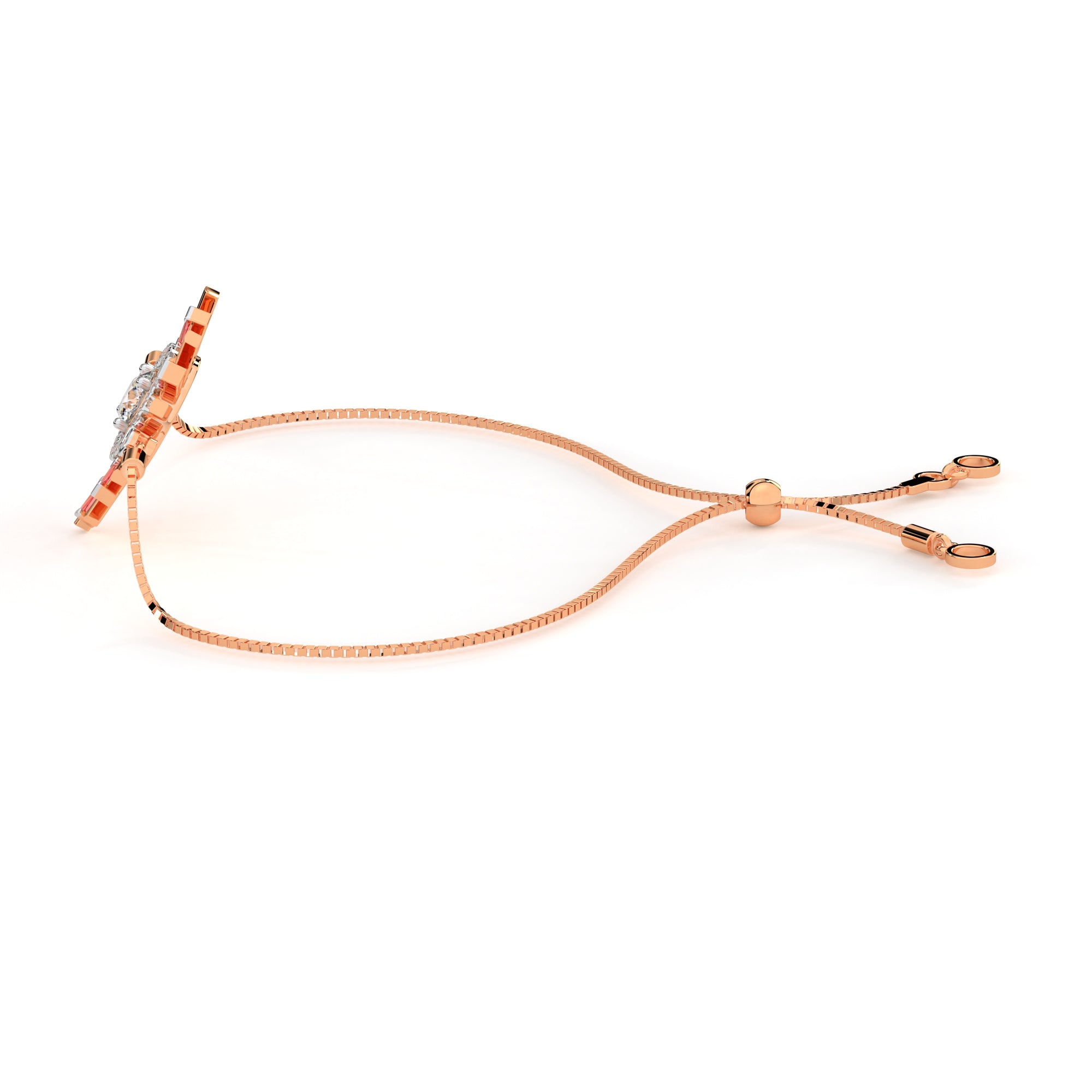 Halo Sunshine Diamond Bracelet (Rose Gold)