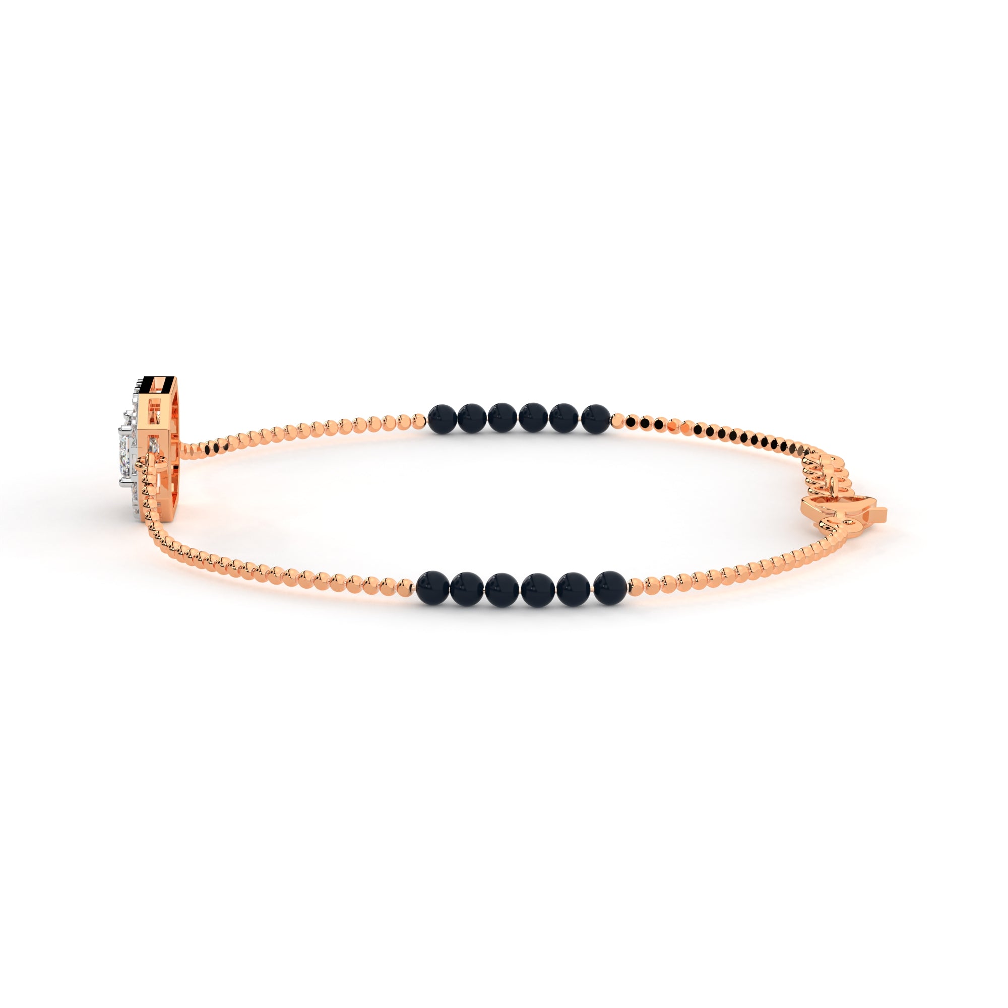 Dazzling Baguette Halo Bracelet