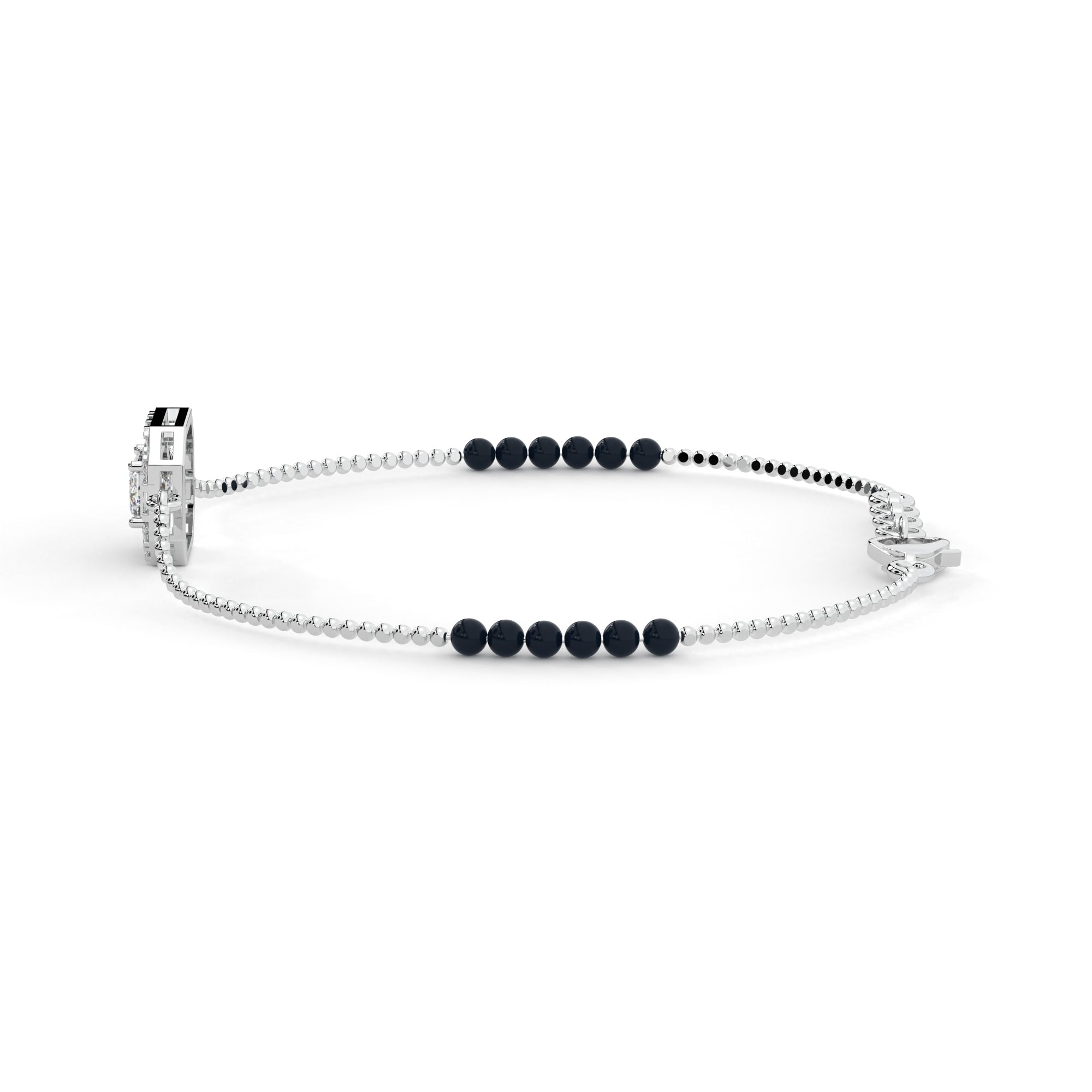 Dazzling Baguette Halo Bracelet