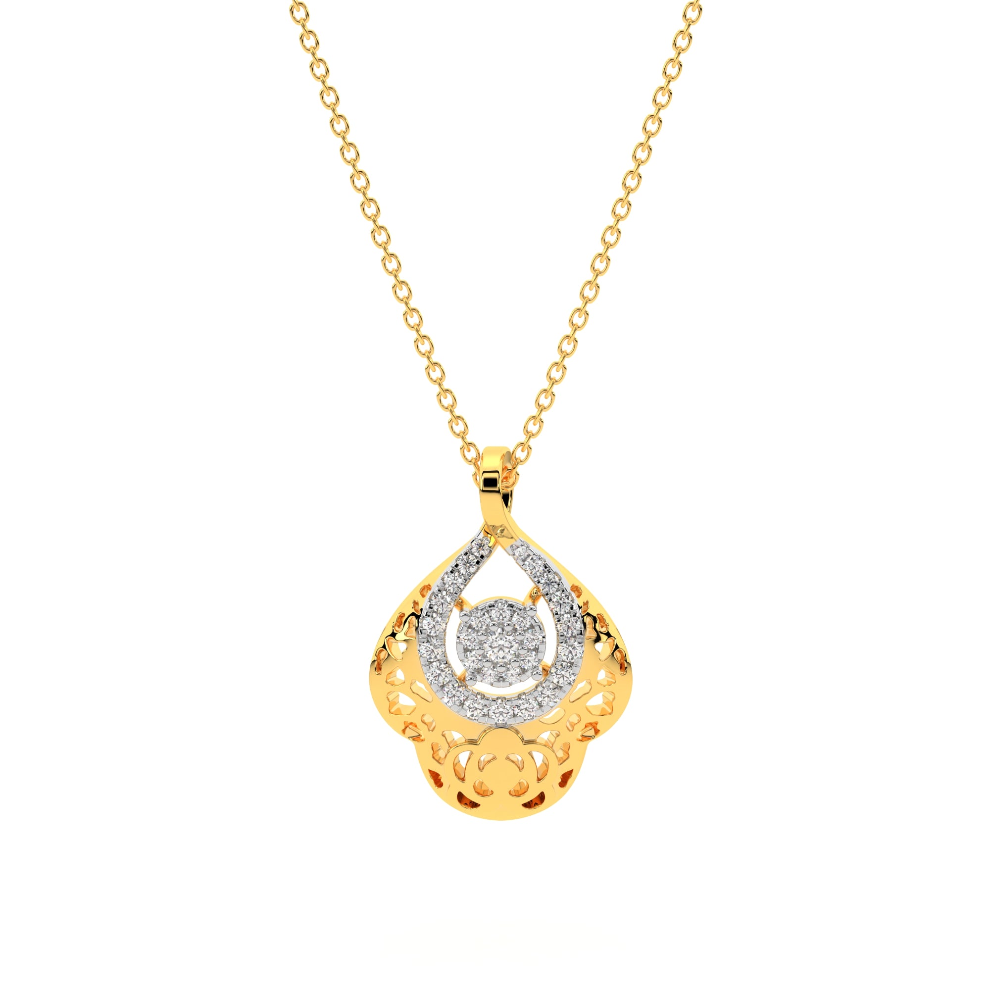 Sparkling Flower of Life Diamond Necklace
