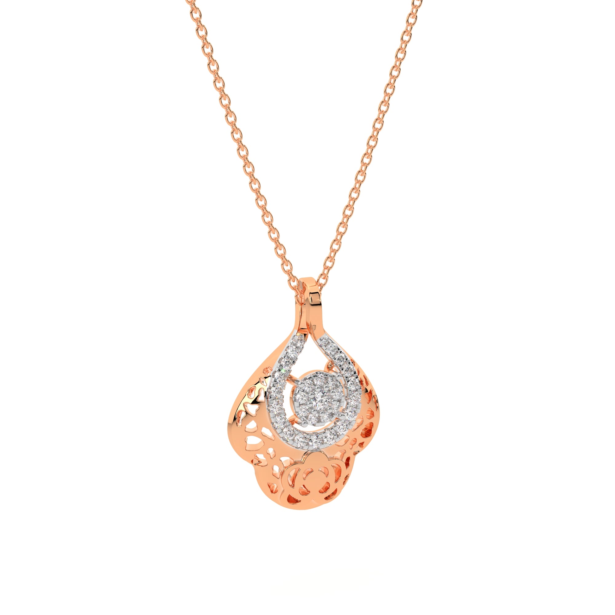 Sparkling Flower of Life Diamond Necklace