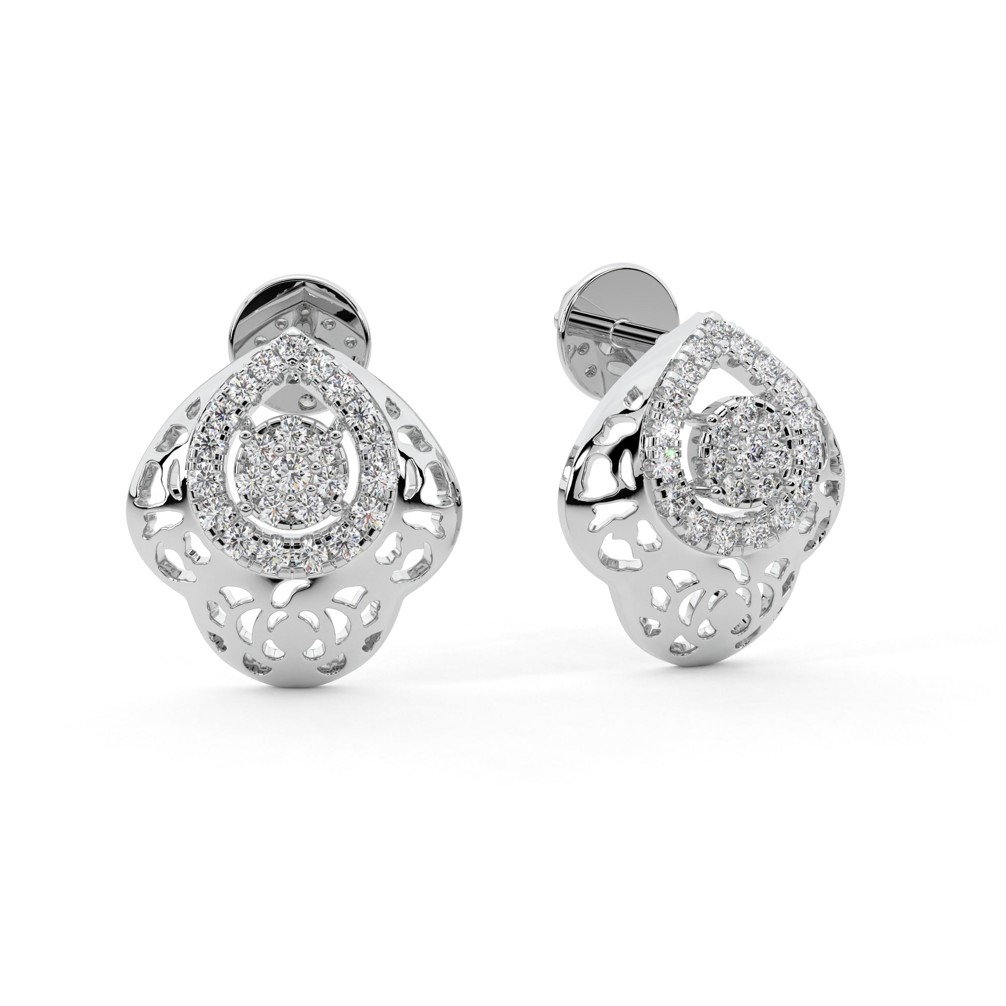 Sparkling Flower of Life Diamond Studs