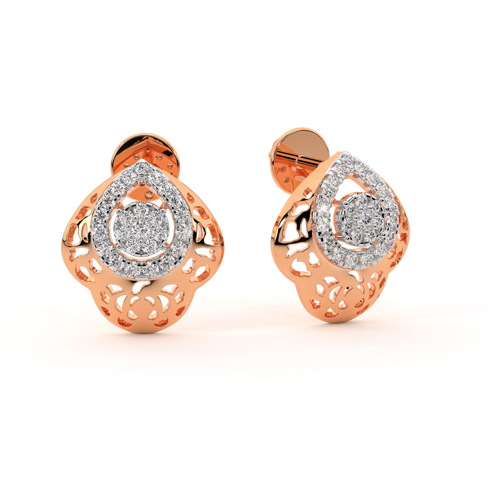 Sparkling Flower of Life Diamond Studs