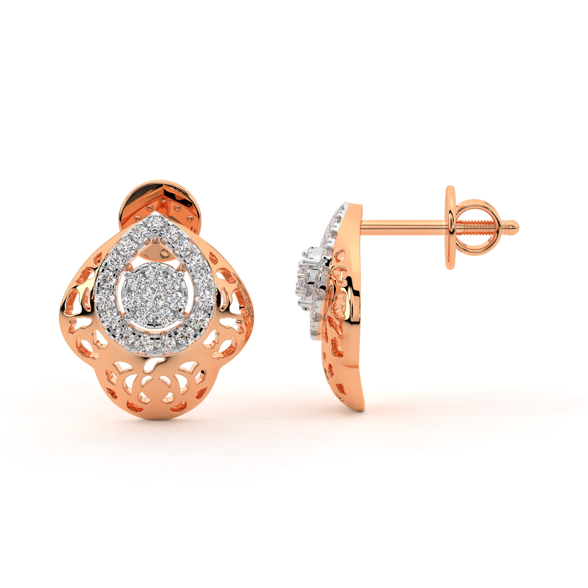 Sparkling Flower of Life Diamond Studs