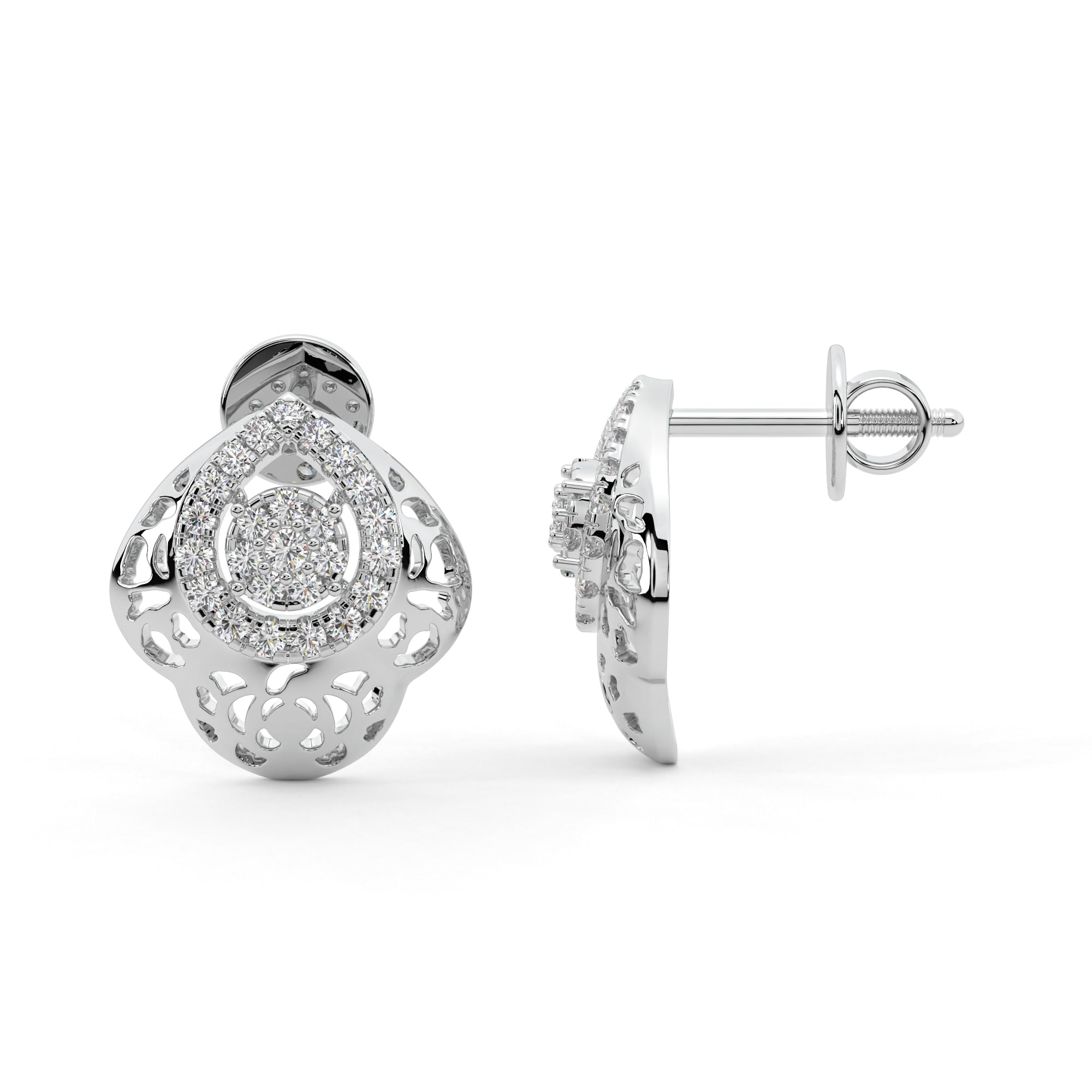 Sparkling Flower of Life Diamond Studs