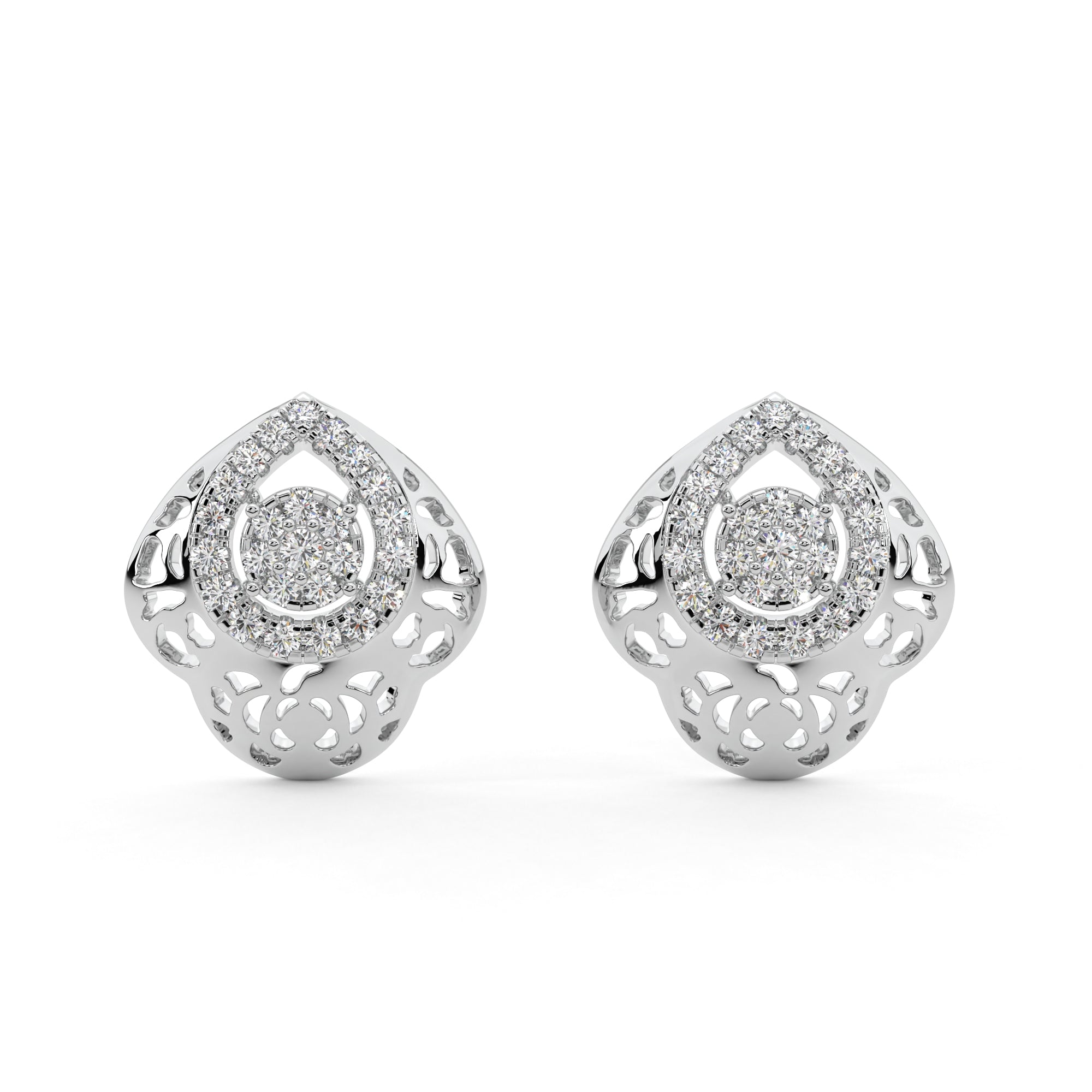 Sparkling Flower of Life Diamond Studs