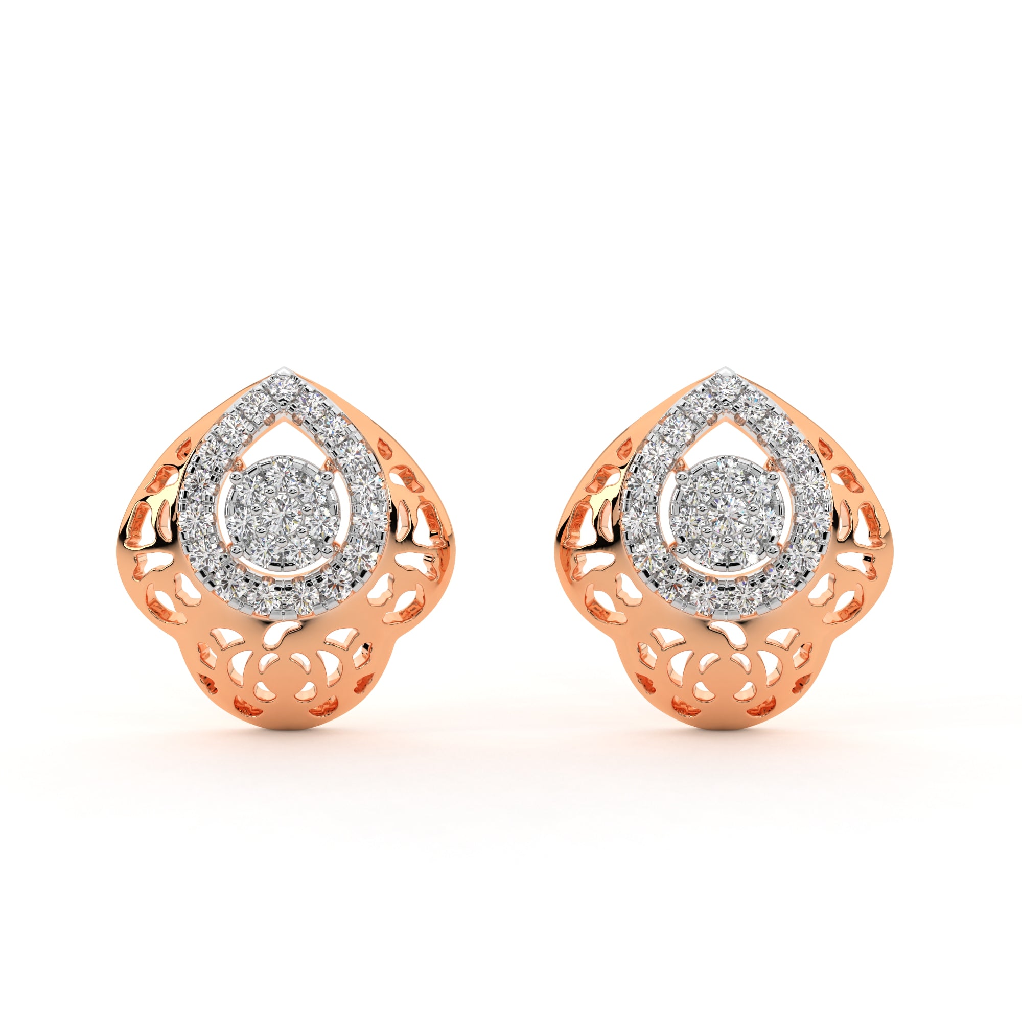 Sparkling Flower of Life Diamond Studs