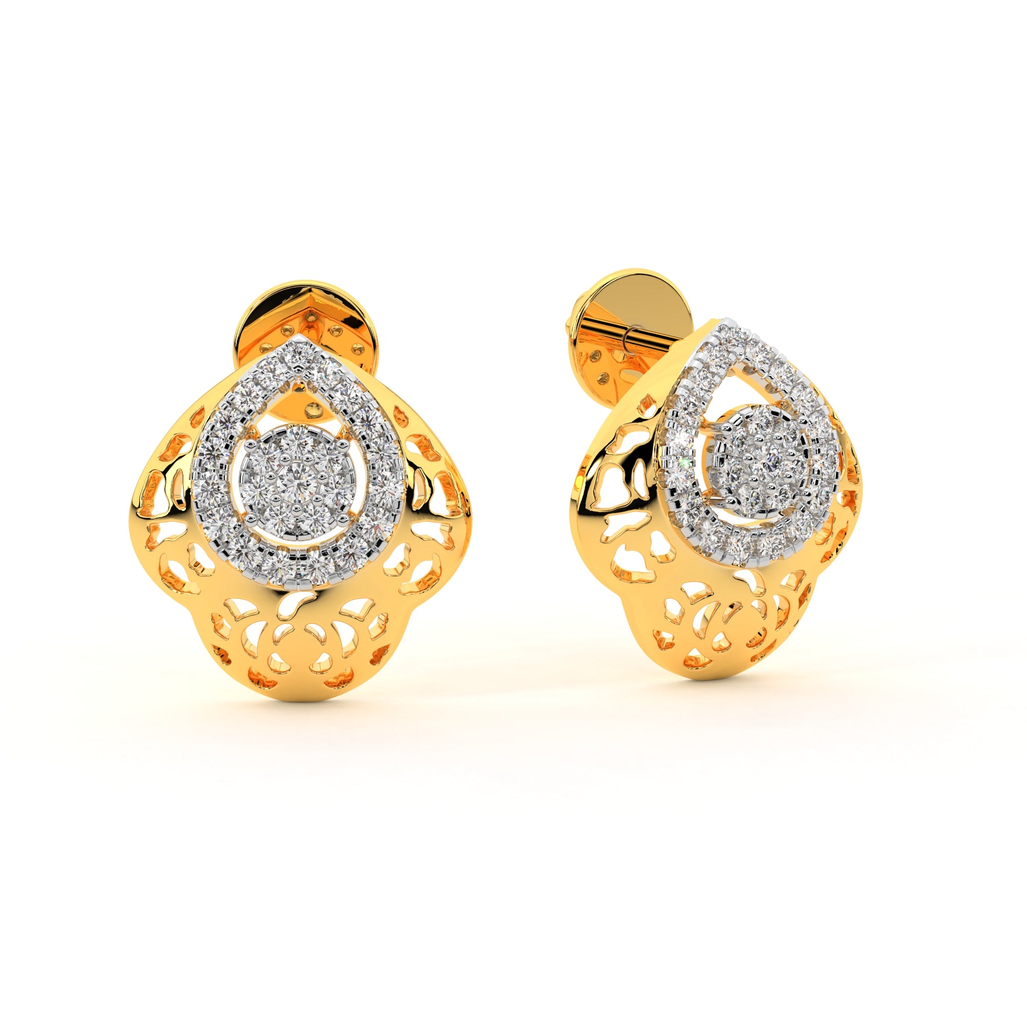 Sparkling Flower of Life Diamond Studs