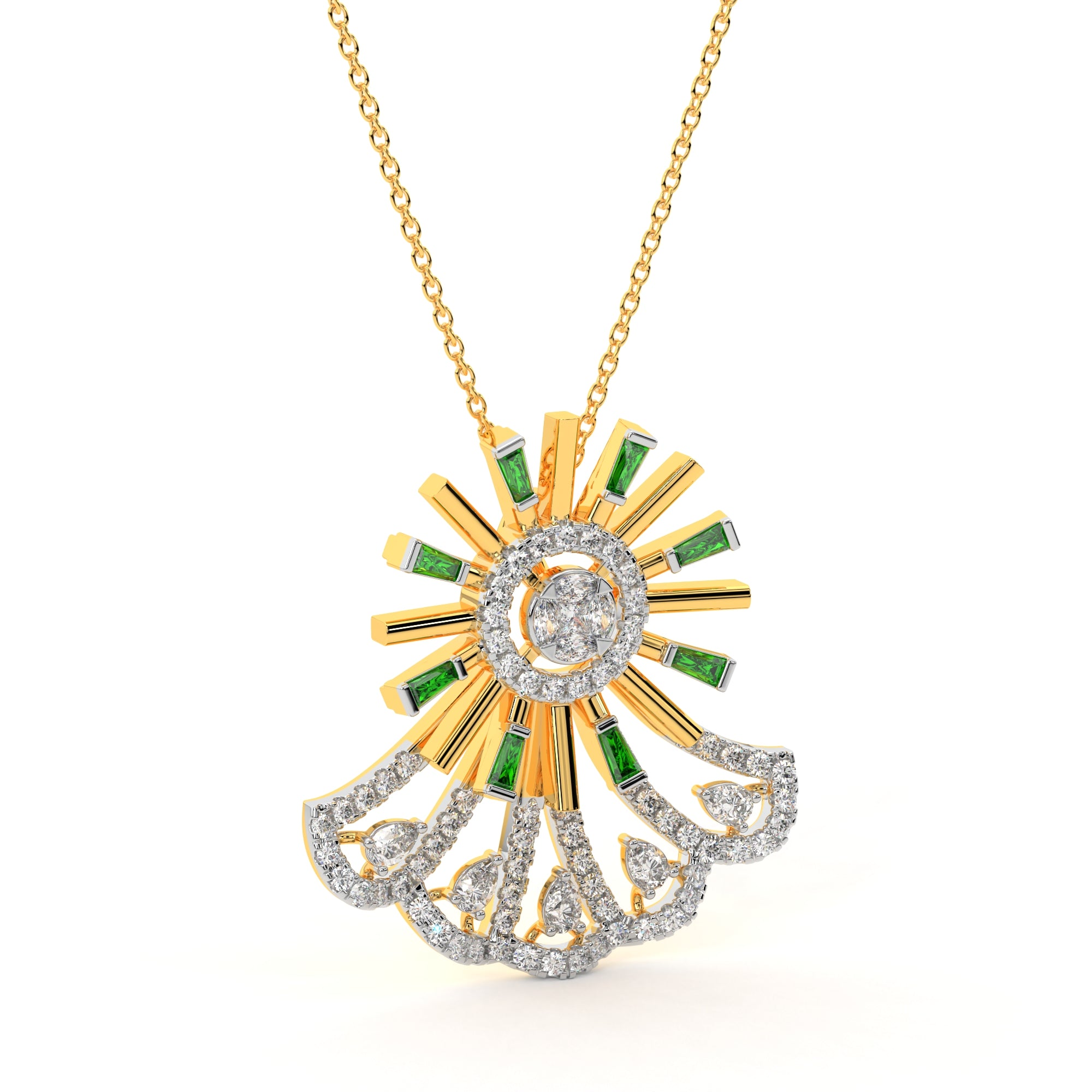 Office-Ready Sparkling Diamond Pendant