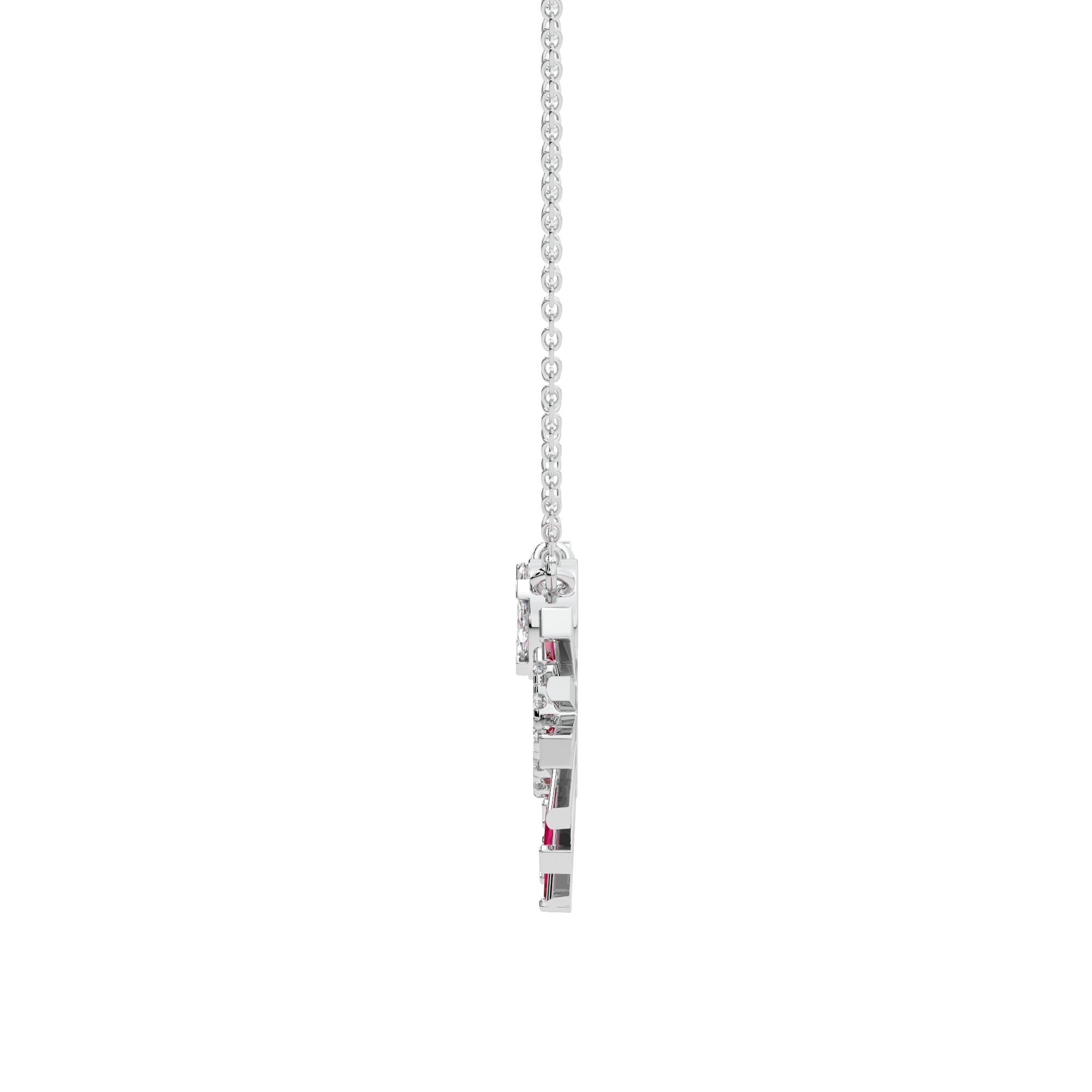 Dual-Tone Diamond Interlocking Pendant