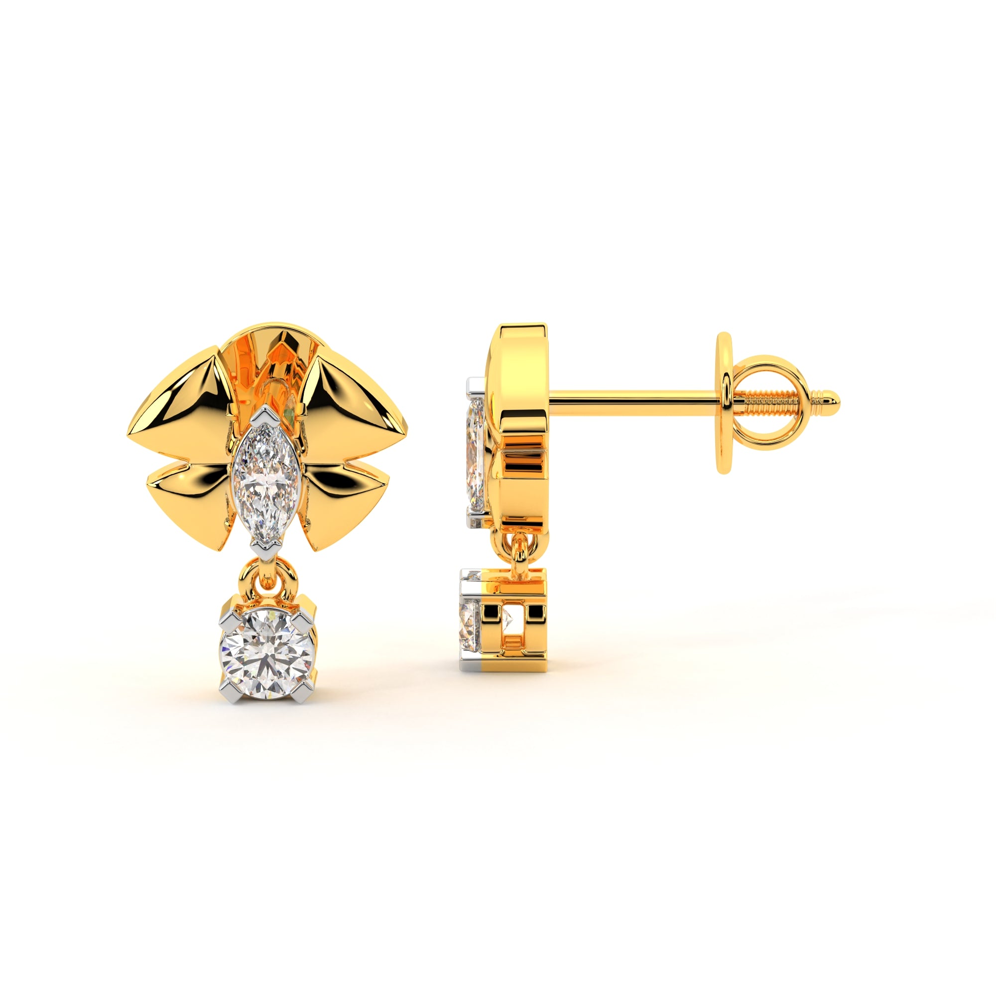 Fluttering Diamond Butterfly Earrings