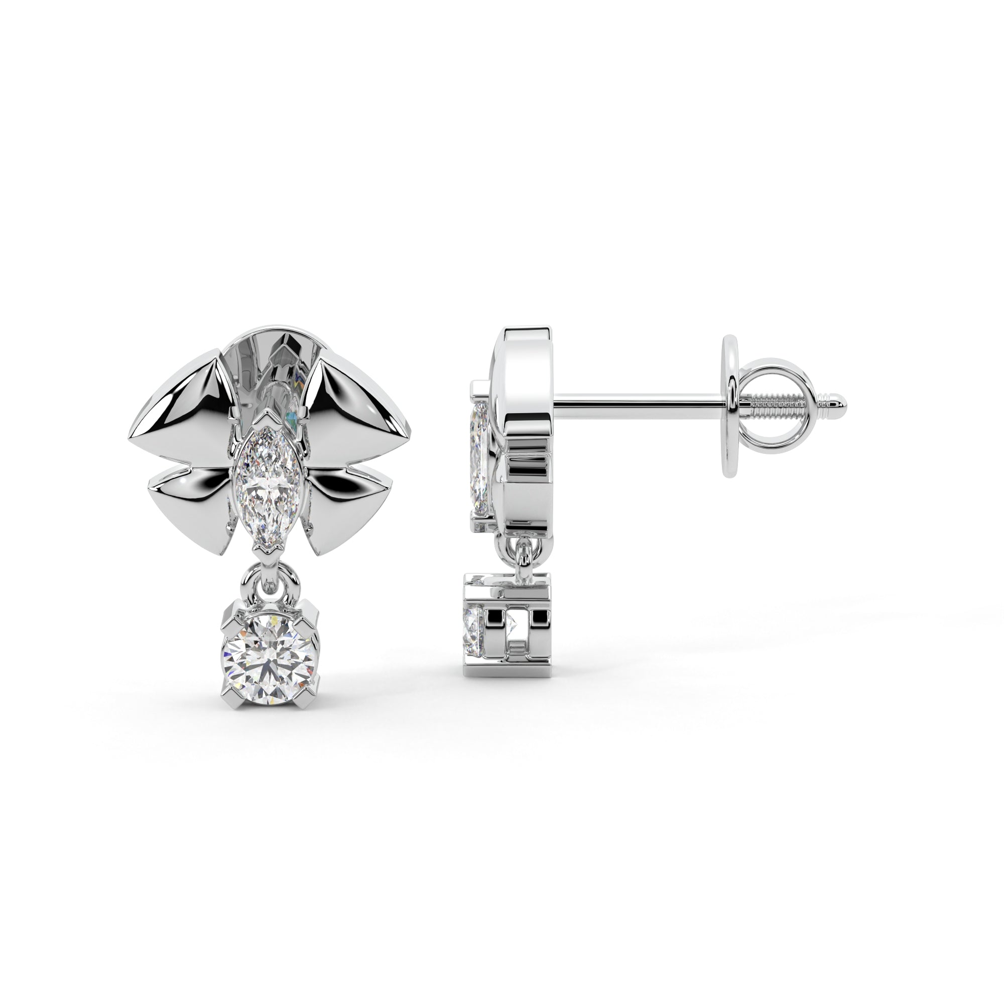 Fluttering Diamond Butterfly Earrings