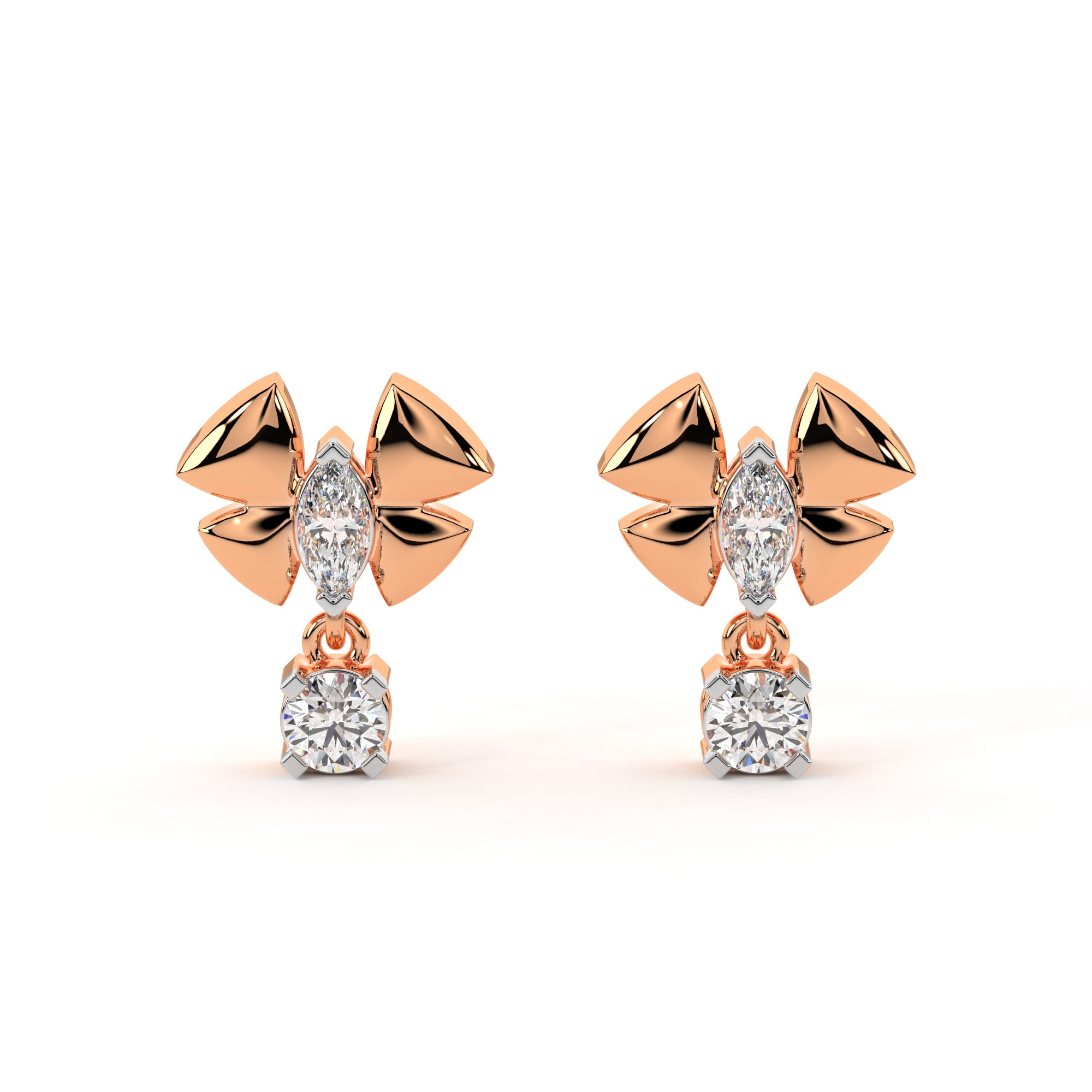 Fluttering Diamond Butterfly Earrings