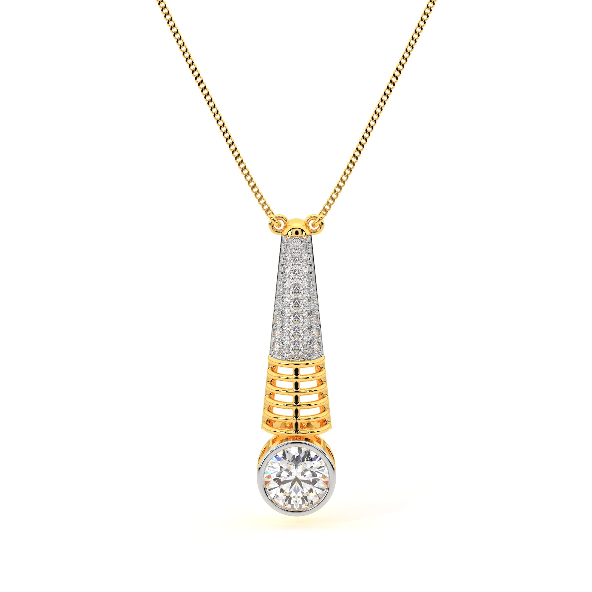 Cascading Turkish Diamond Drop Pendant